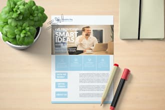 create a clean and professional business flyer design