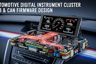 automative digital instrument, cluster pcb, embedded, can gauges speedometer