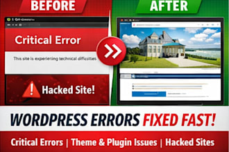 fix wordpress errors, fix elementor issues, fix website bugs problems conflicts