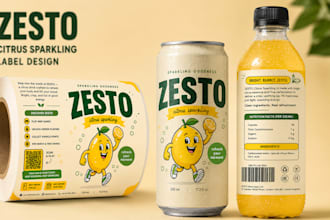 design food and beverage packaging, pouch and label design