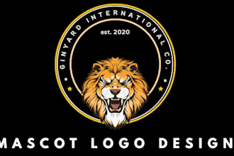 design professional mascot logo for business, gaming and brand