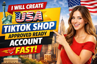 setup USA tiktok shop approved ready accounts fsst