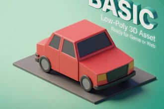 make game ready 3d car model low poly for unity unreal