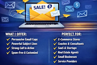write  sales emails cold emails  marketing email copy that convert