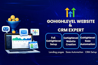 setup gohighlevel website, go high level landing page expert ghl saas automation