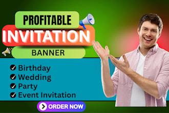 design creative invitation banner for any event