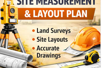 do professional construction site measurement and layout plan