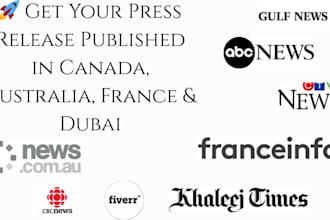 do canada, australia, france, dubai press release distribution, press publishing