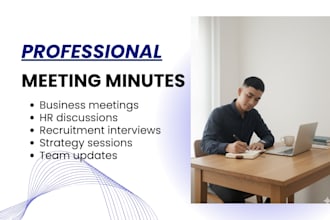 write structured meeting minutes and action points from audio or video recording