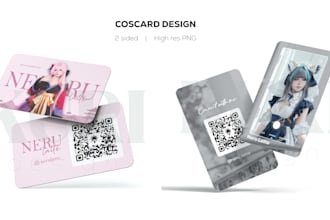 design a professional cosplay business card