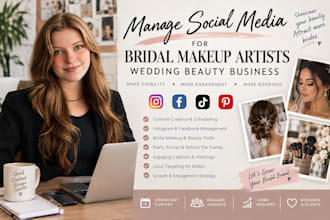 manage social media for bridal makeup artists wedding beauty business marketing