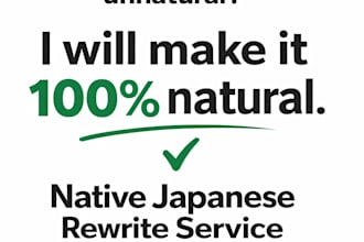 naturally rewrite your japanese to sound like a native speaker
