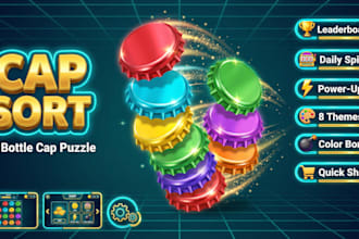 provide money making cap sort 3d source code android game