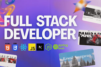 build custom website development as full stack web developer