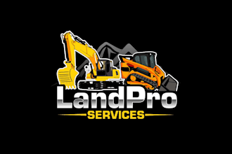 create awesome skid steer, excavator and truck logo design