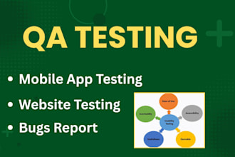 do website and app testing with details bug report