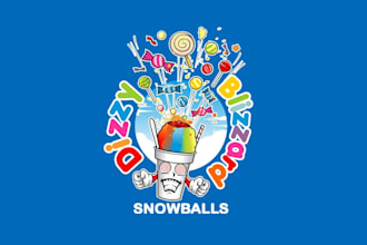 create wonderful excellent ice cream and candy logo design