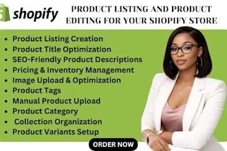 do shopify product listing, shopify product editing