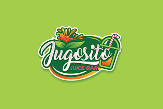 create professional and specially juice bar logo design