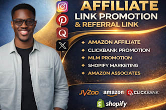 do affiliate link promotion, referral link to get 100k lead and affiliate sales