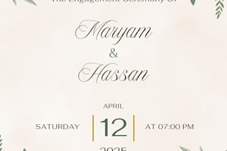 design a beautiful digital invitation for you