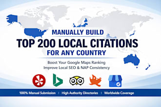 manually build 200 local citations to boost your local SEO
