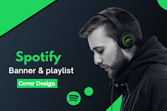 design eye catching spotify playlist cover or banner