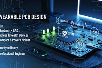 design a wearable pcb for led bluetooth gps tracking fitness and health device
