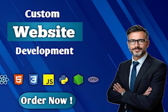 build, rebuild a custom website as full stack developer ,frontend and backend