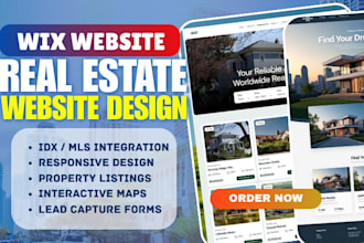 build wix real estate website, property listing, integration and wix redesign