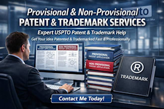be your attorney for utility and design patent and trademark filing under uspto