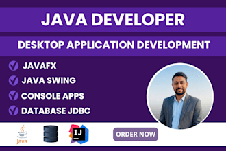 develop java desktop application using javafx or swing