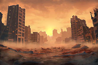 draw background art or environment concept art