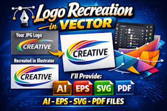 quickly redraw your logo image in illustrator for svg vector