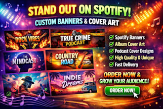 design a professional spotify banner and cover art for your