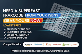 design custom qr code and barcode stickers in 3 hours