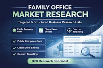 conduct family office and investment firm market research