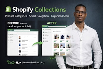 create shopify store collections, product categories and smart navigation