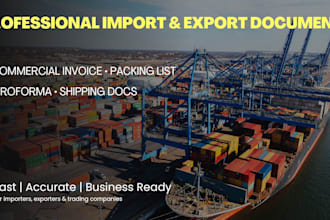 prepare professional import export and shipping documents