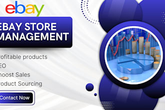 provide full ebay store management, listing optimization and product sourcing