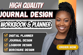 design and format journals, workbooks design, and planners interior for print
