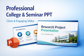 design professional, engaging college and  seminar PPT slides