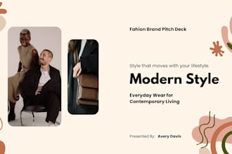 design fashion brand pitch deck clothing startup presentation investor deck