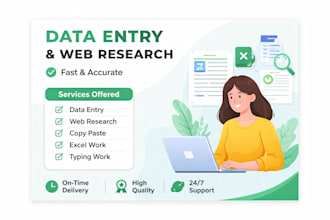 data entry and copy paste work