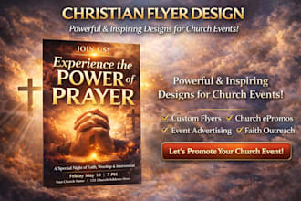 creatcreate a e a powerful christian church flyer for worship and revival events