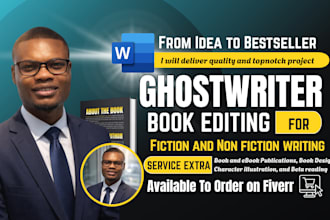 book and ebook ghostwriting for fiction and nonfiction book, kdp ghostwriter