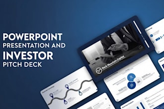 design professional pptx pitch deck and startup investor pitch deck presentation