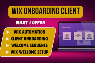 design automated wix onboarding client welcome sequences