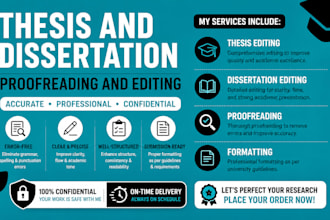 proofread, edit, format your thesis, dissertation, and research paper in apa 7