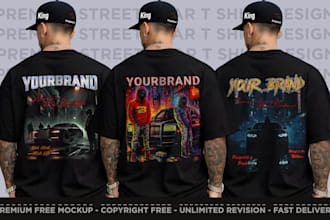design minimalist grungy car t shirt graphics